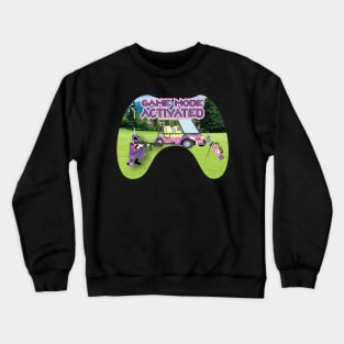 Gamer Mode Activated Pink golf course Crewneck Sweatshirt